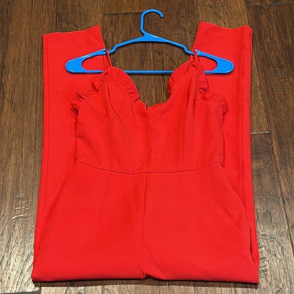 Small DO+BE Bold Red Tank Top Jumpsuit Outfit - Excellent Condition! - Picture 3 of 12